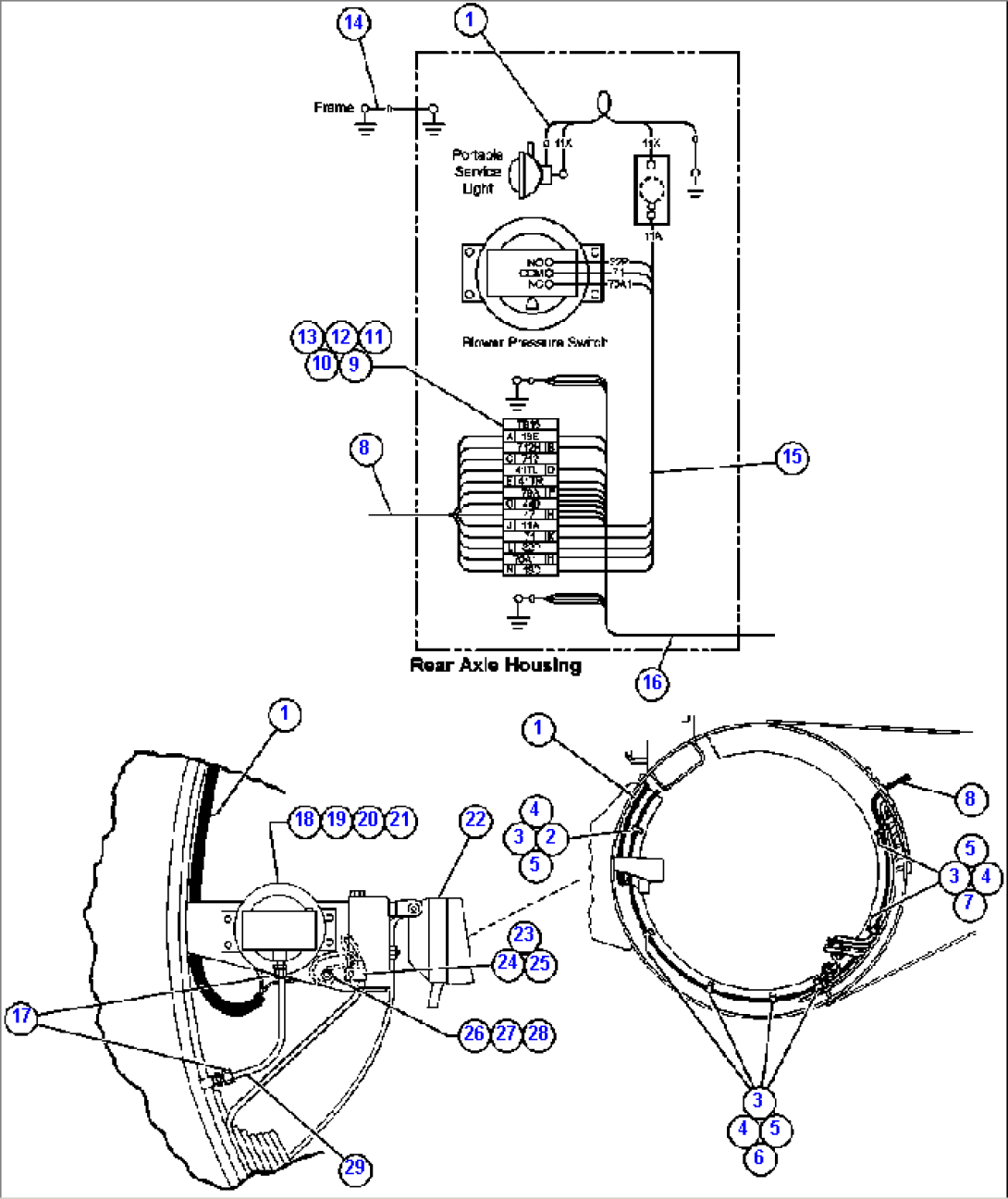 AXLE HOUSING ELECTRICAL GROUP