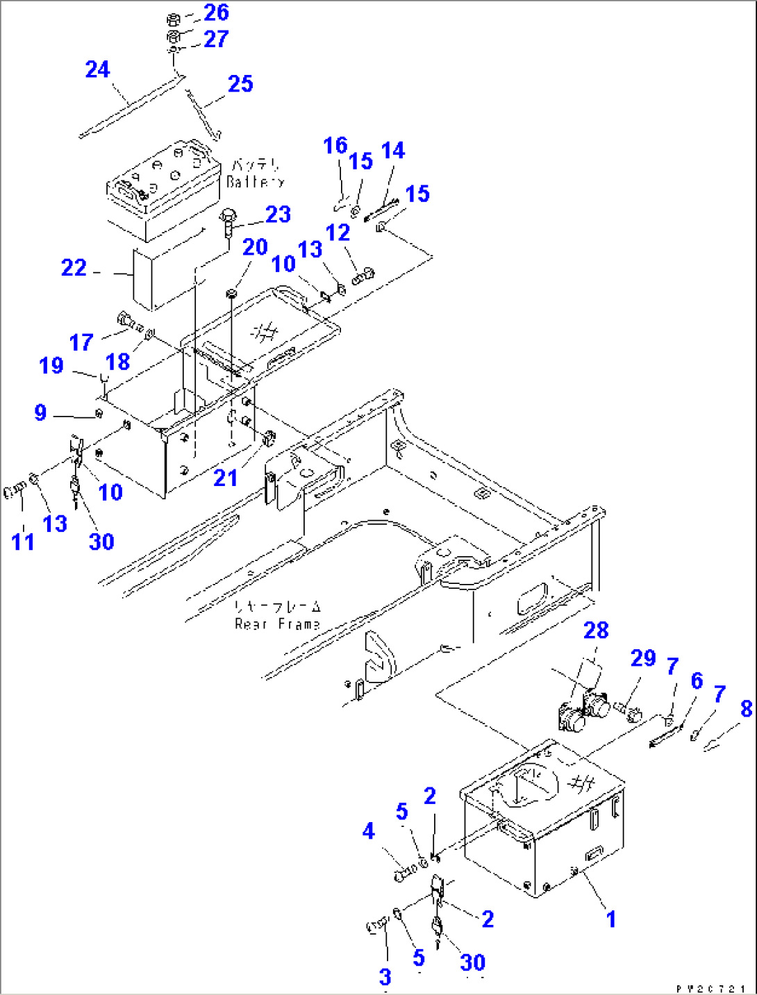 BATTERY BOX (BOX AND BATTERY MOUNTING)(#52001-)