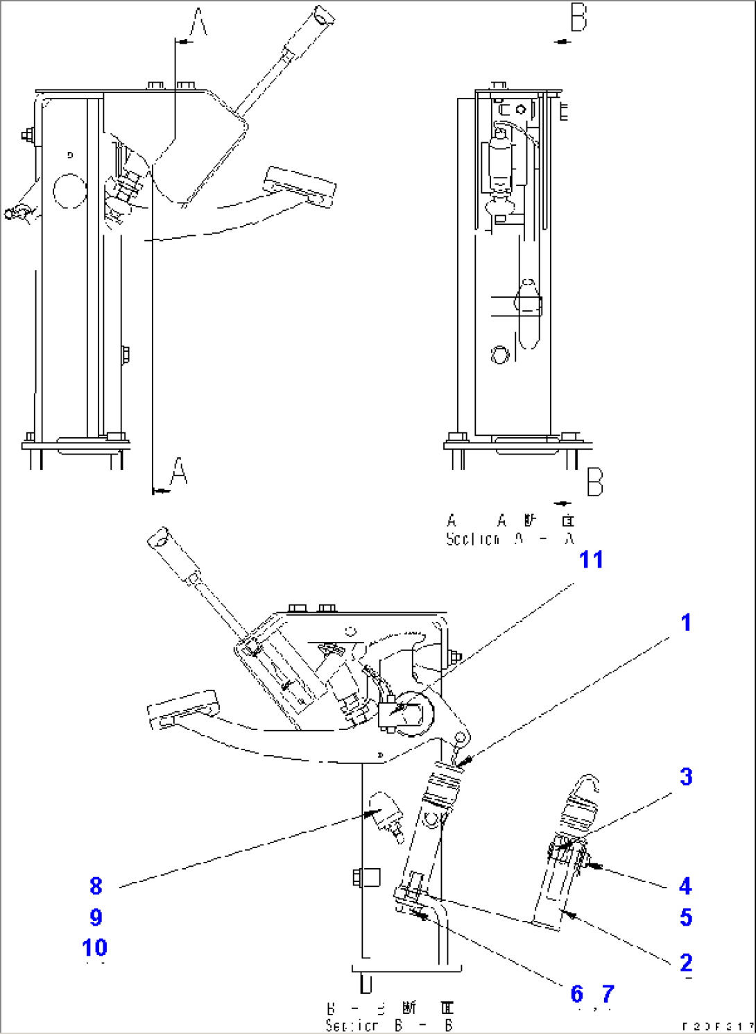 PARKING BRAKE CONTROL PARTS (LINKAGE) (FOR JT150WAC)