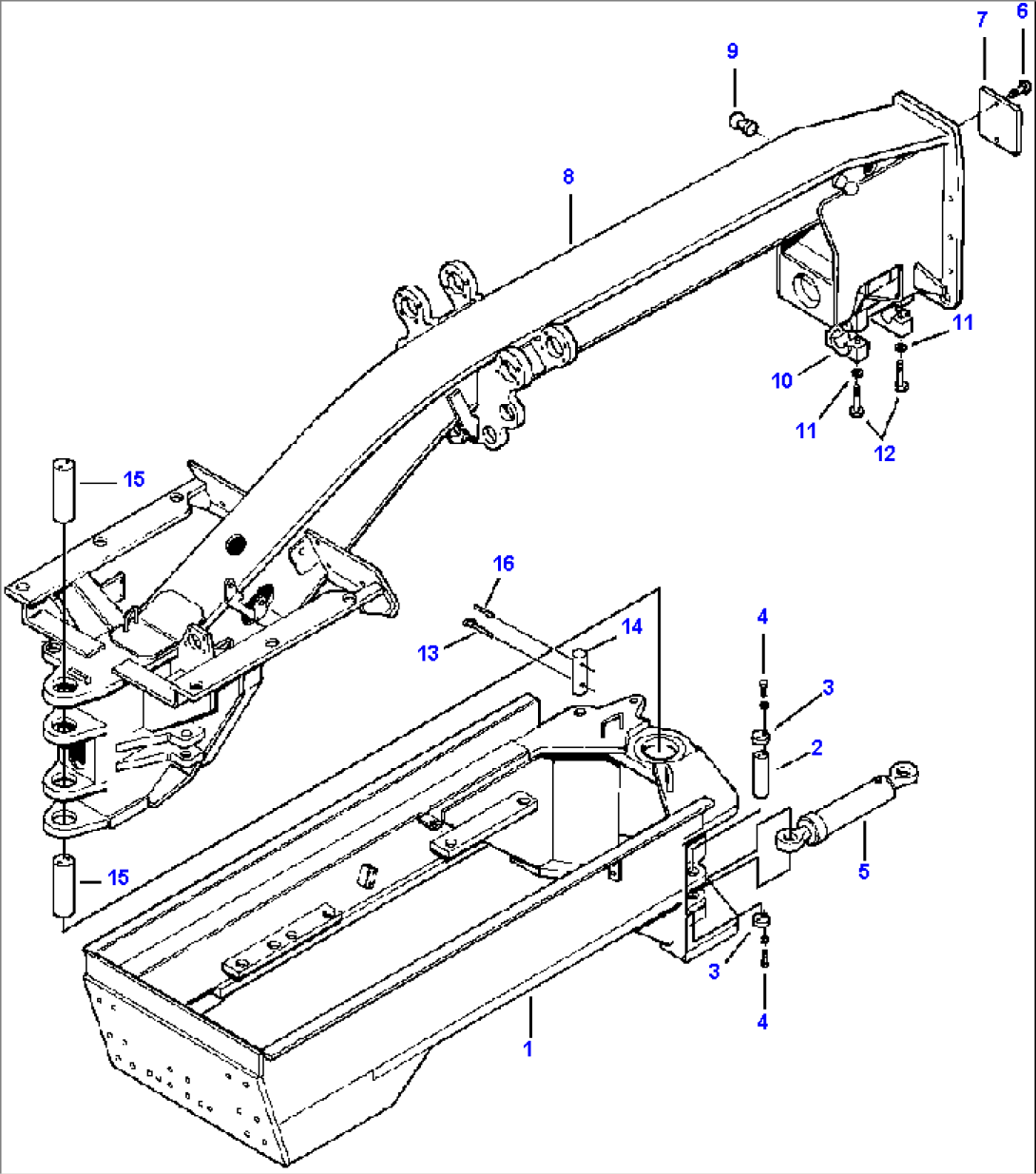 MAIN FRAME 530 2C - R.H. AND L.H. 90 DEGREES BLADE SUSPENSION - S/N 203163-203958