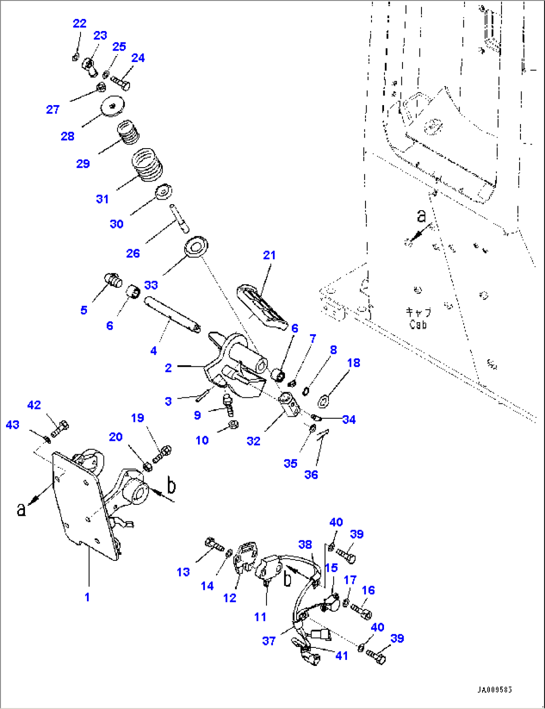 Cab, Decelerator/Brake Pedal (#95001-)