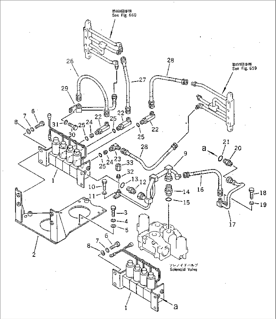 HYDRAULIC PIPING (OUTRIGGER) (1/2) (EXCEPT JAPAN)