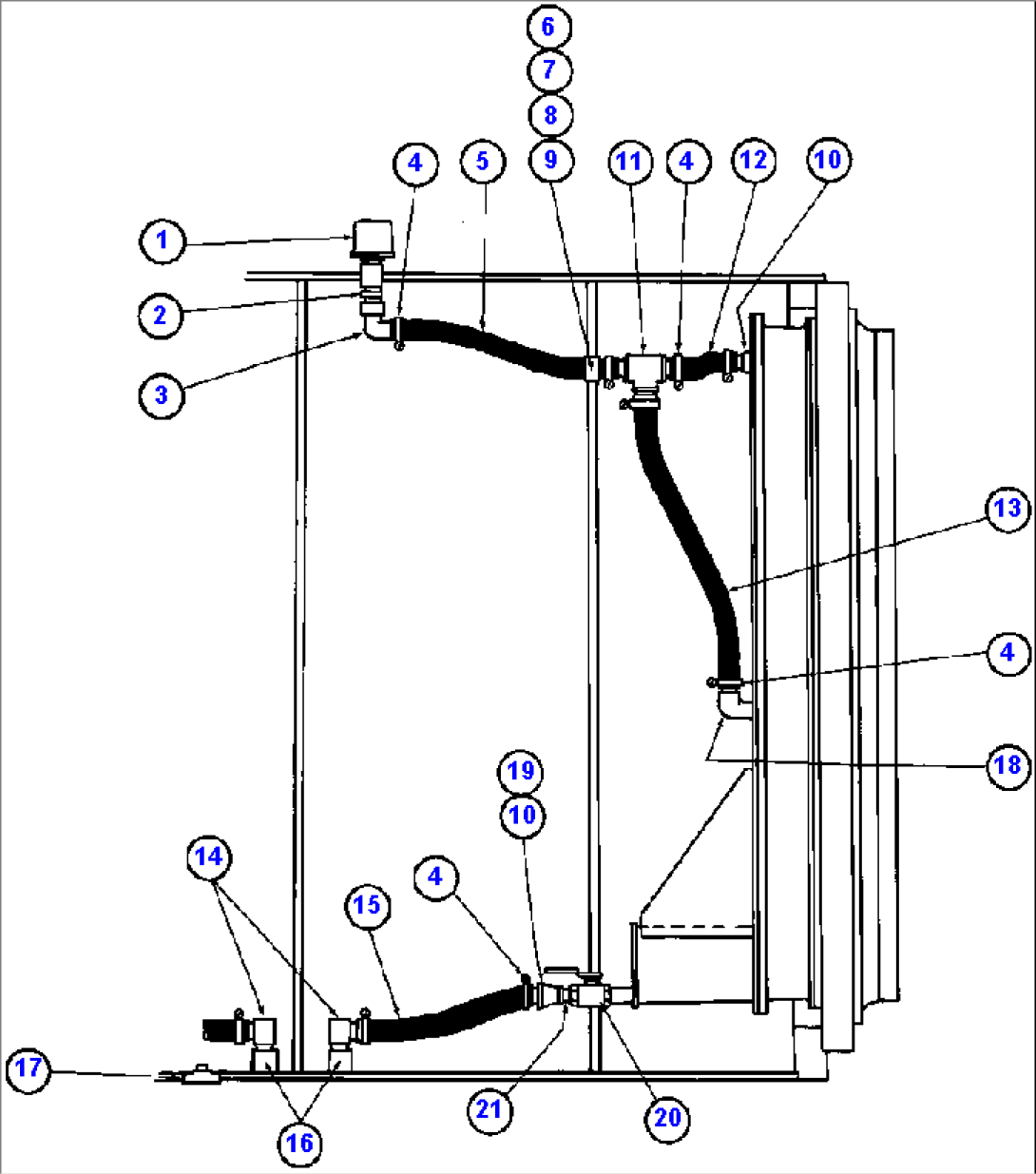 DRIVE WHEEL PIPING