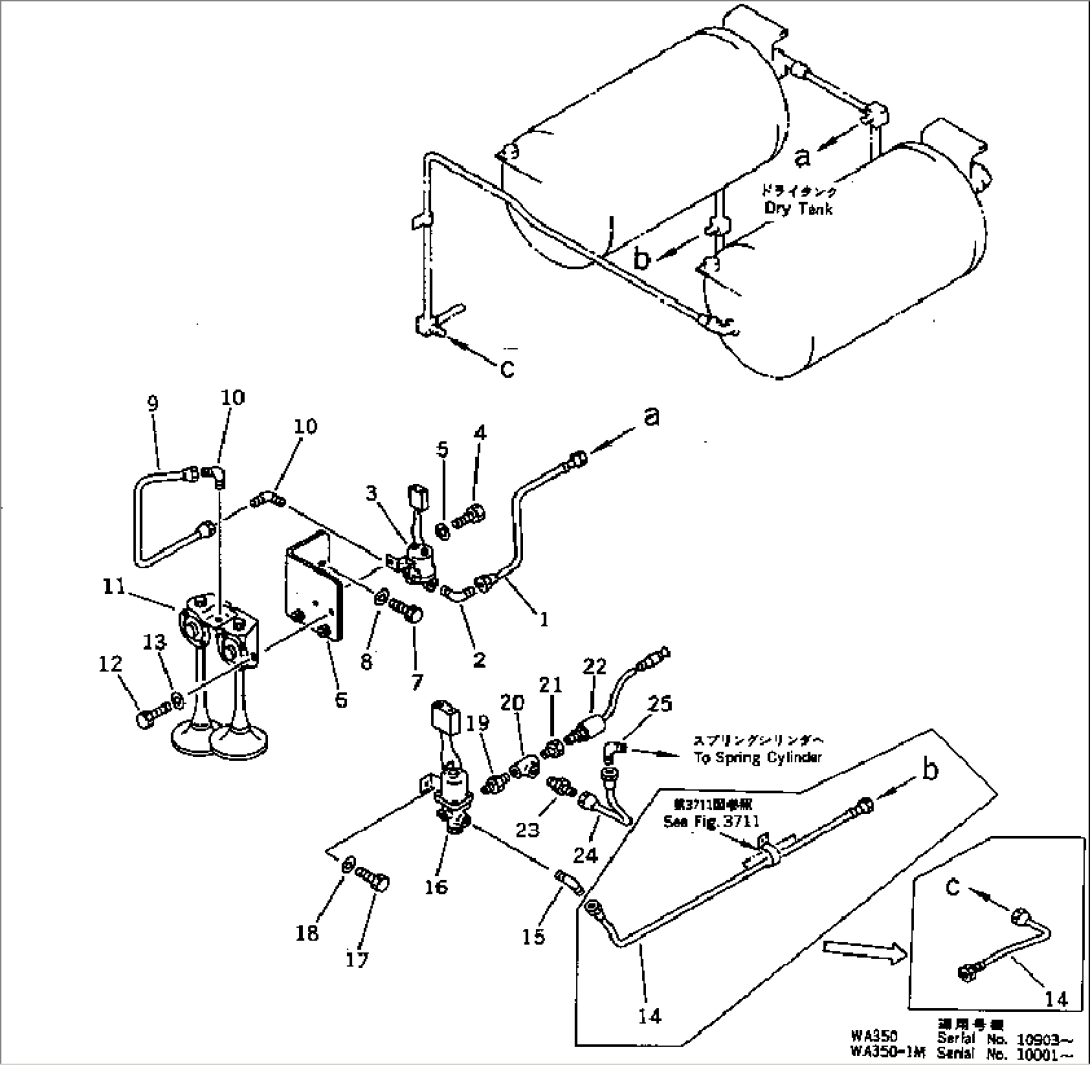AIR PIPING (PARKING BRAKE AND HORN)(#10001-19999)