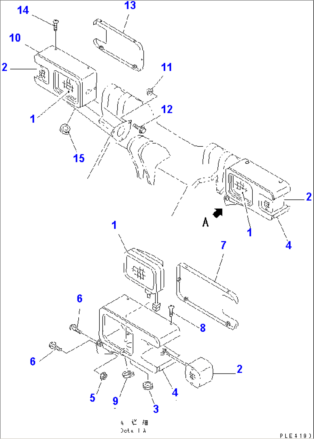 LIGHT AND MOUNTING (HEAD LAMP AND SUPPORT)