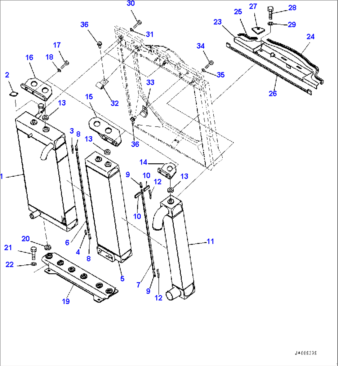 Cooling System, Radiator Core, Aftercooler and Oil Cooler