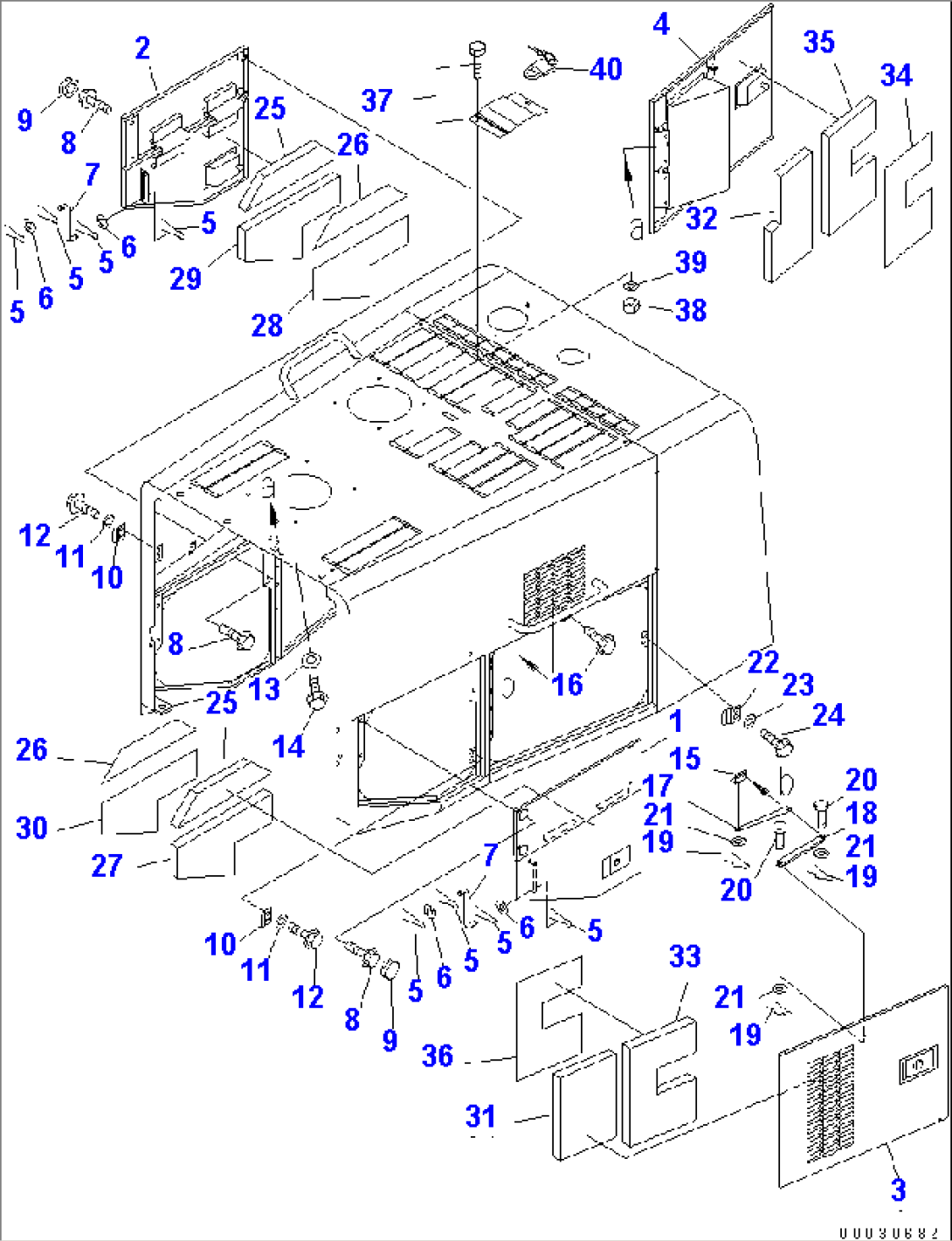 RADIATOR GUARD AND HOOD (ENGINE SIDE COVER) (TBG SPEC.)(#52342-)