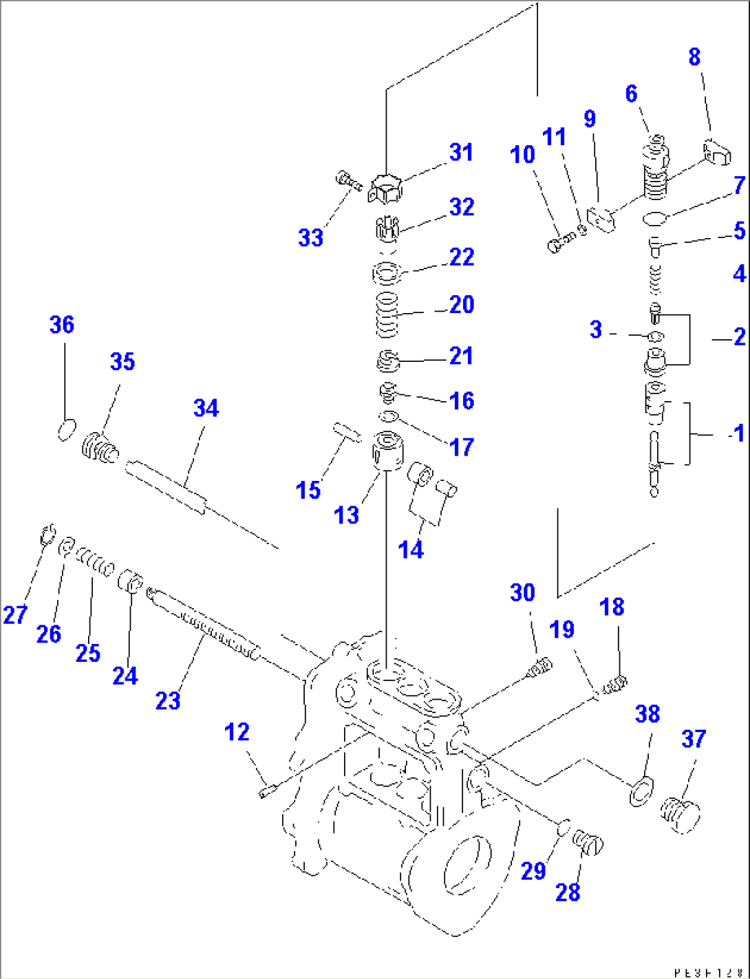 FUEL INJECTION PUMP (PUMP) (2/2) (INNER PARTS) (EPA SPEC.)(#24817-)