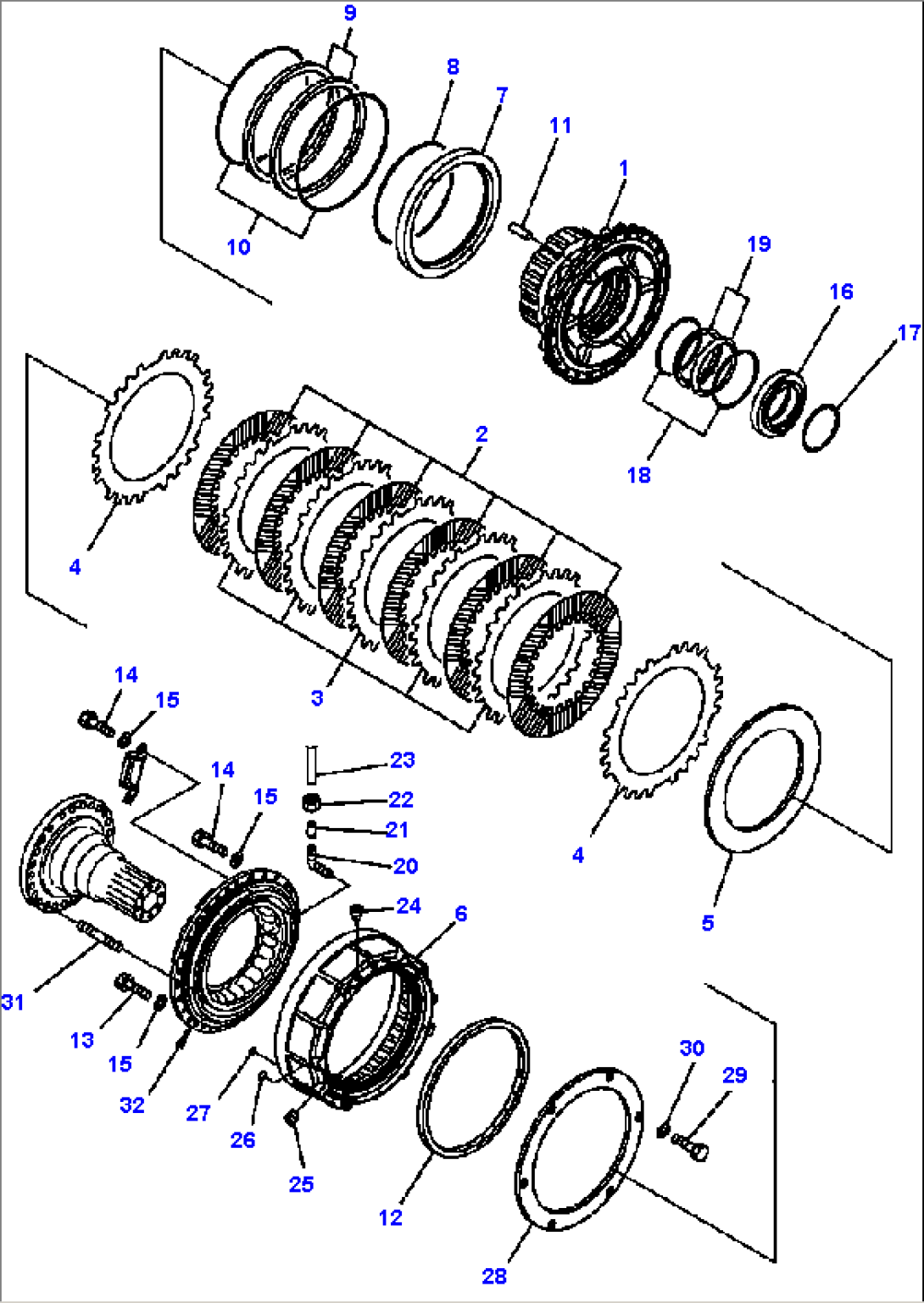 FIG. F3360-02A0 FRONT FINAL BRAKE - HUB