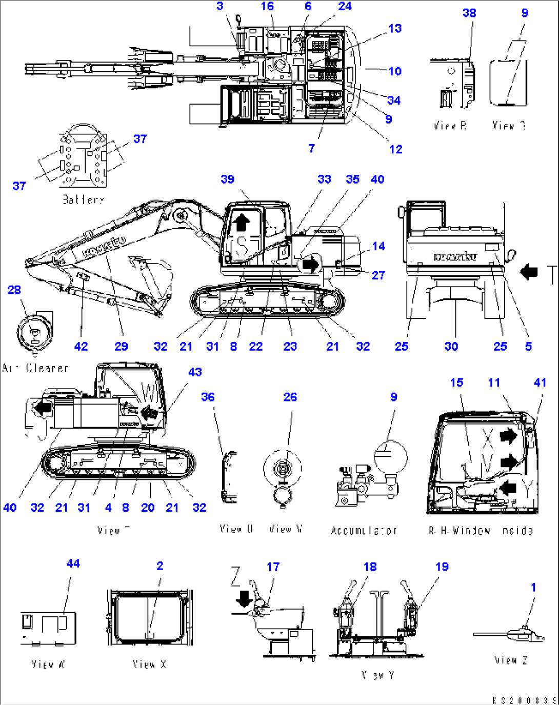 DECAL AND PLATES (FOR KA) (LETTERING TYPE) (#K45168- )