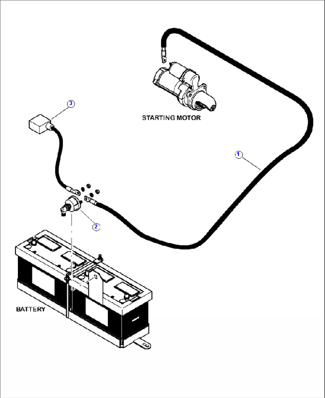 E0110-01A0 BATTERY STARTING MOTOR CABLE