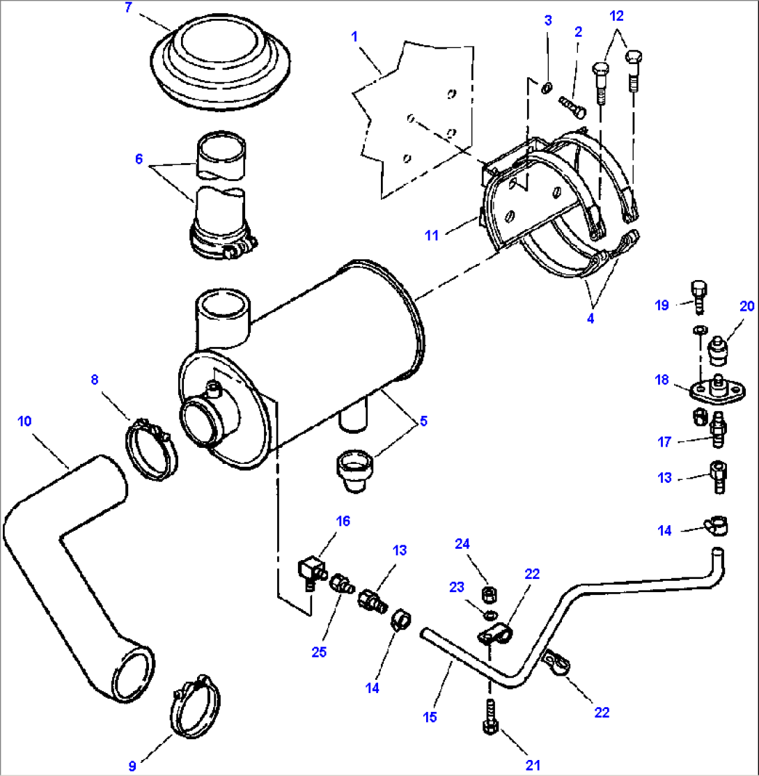 FIG. B5150-01A1 AIR INTAKE SYSTEM - S/N 210568 AND UP