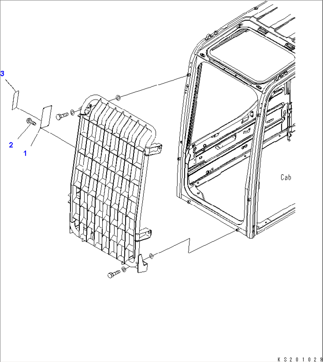 CAUTION PLATE (FRONT GUARD) (ENGLISH)
