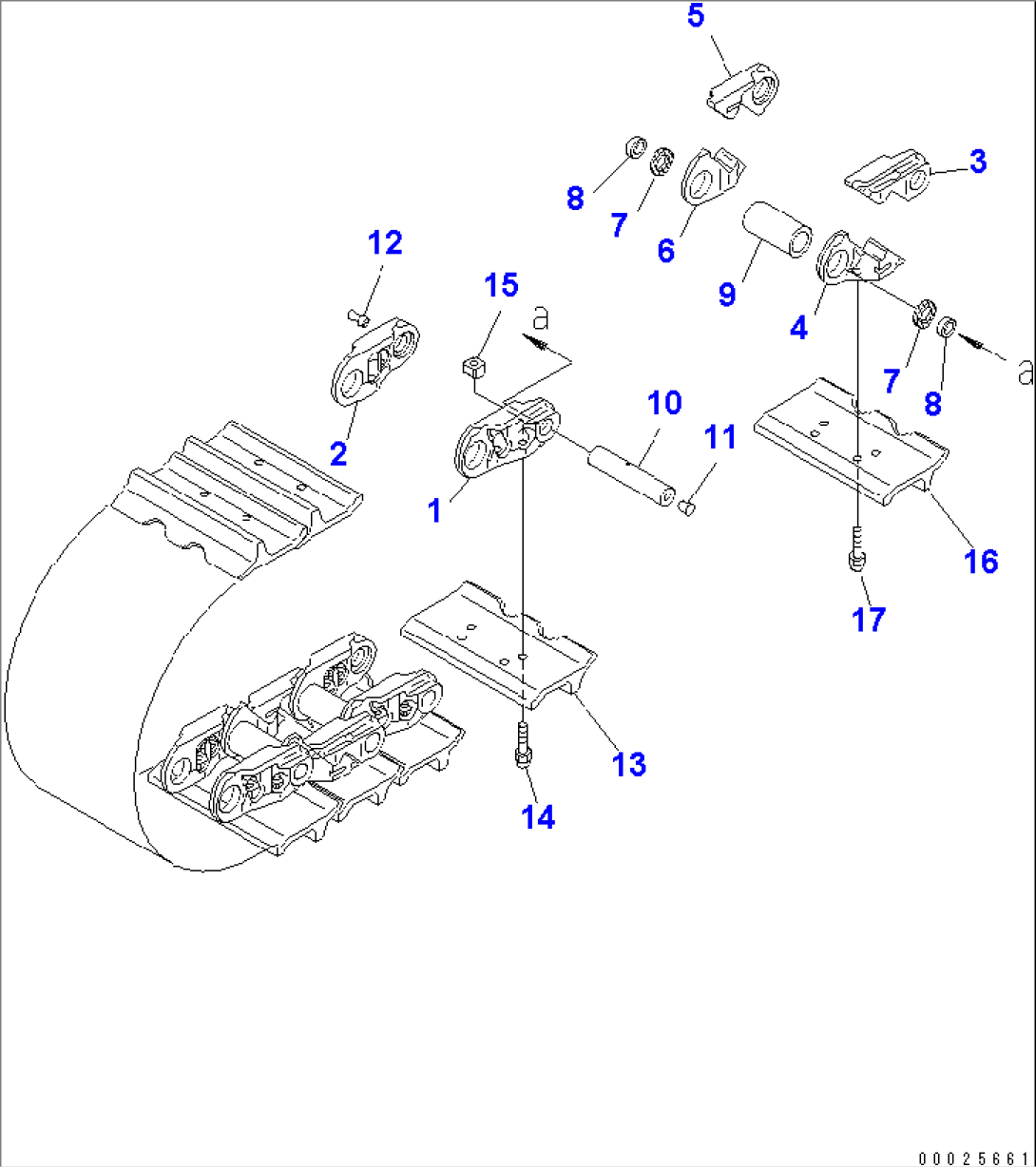 TRACK SHOE (760MM WIDE) (MASTER LINK 2 PLACE TYPE)(#10320-)