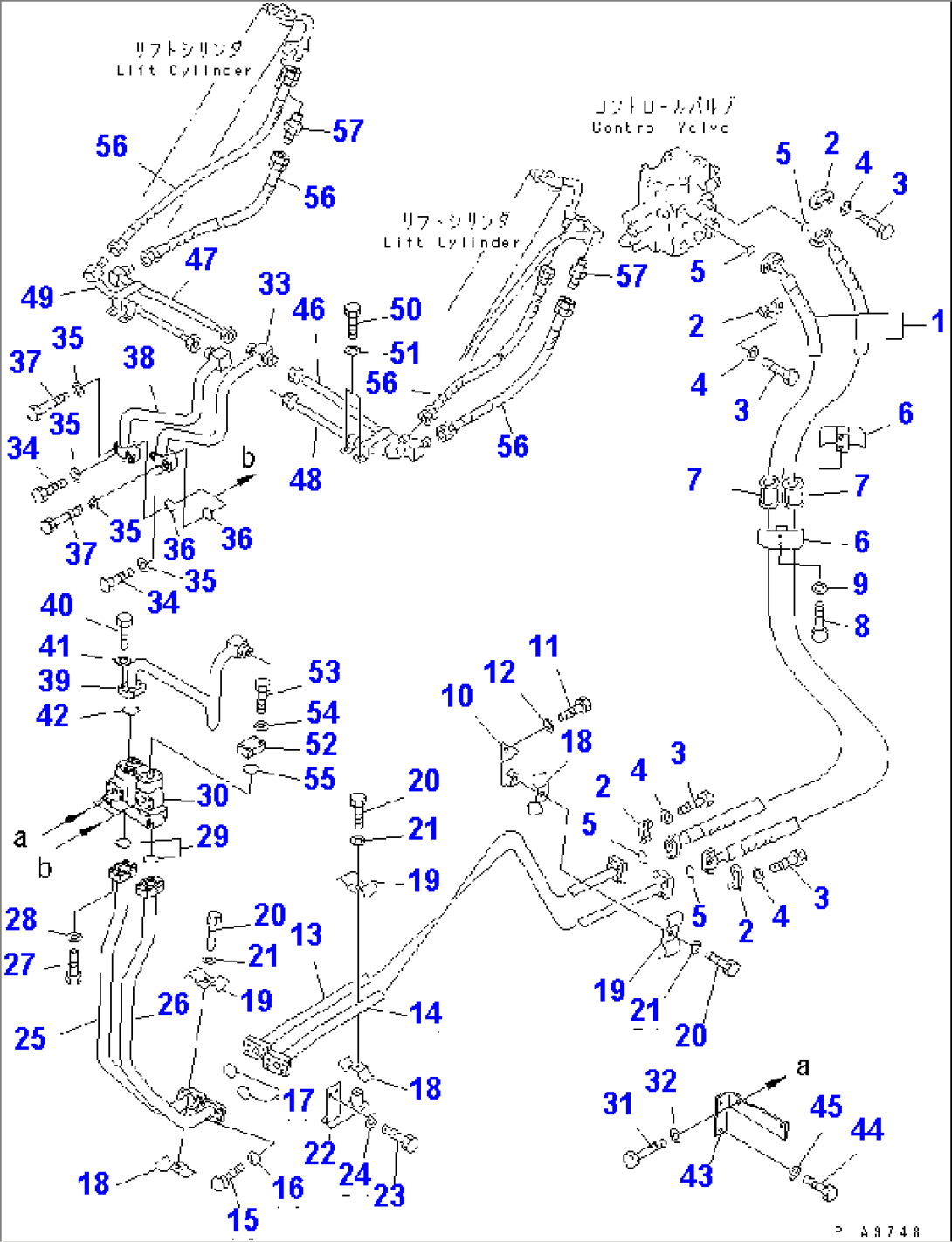 LIFT CYLINDER LINE (D65P¤PX)(#61359-)