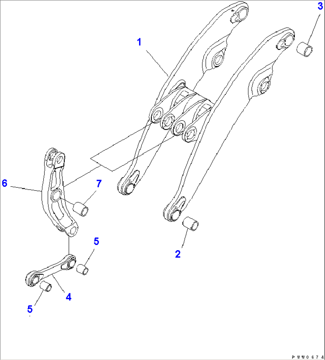 LIFT ARM AND BELLCRANK