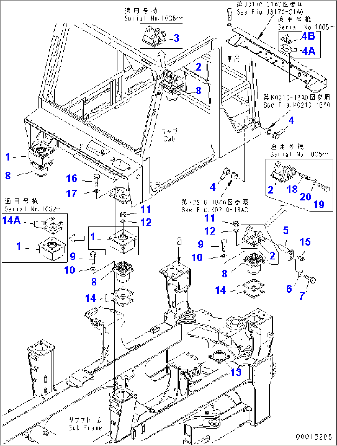 CAB MOUNTING PARTS