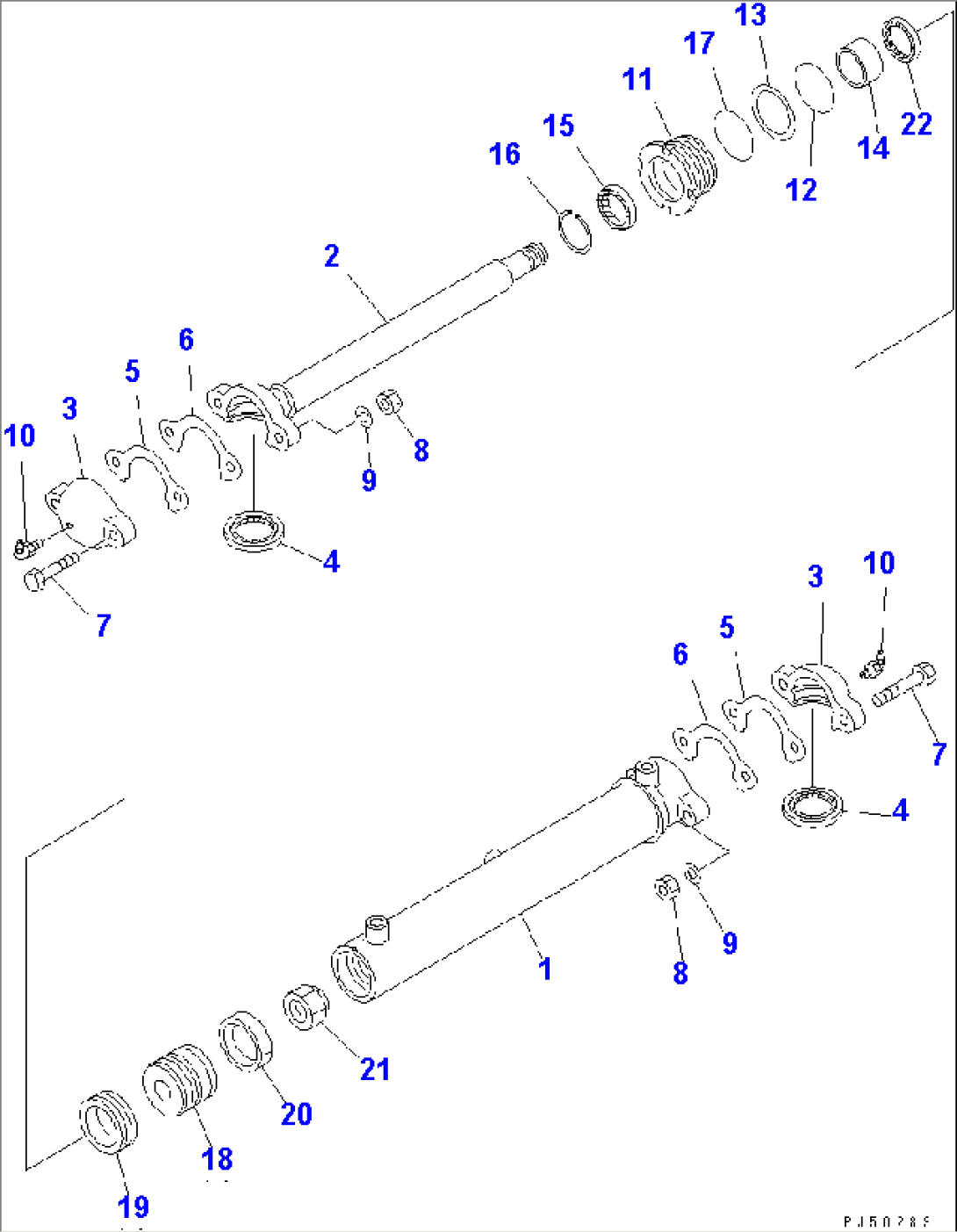 DRAWBAR SHIFT CYLINDER(#10001-11034)