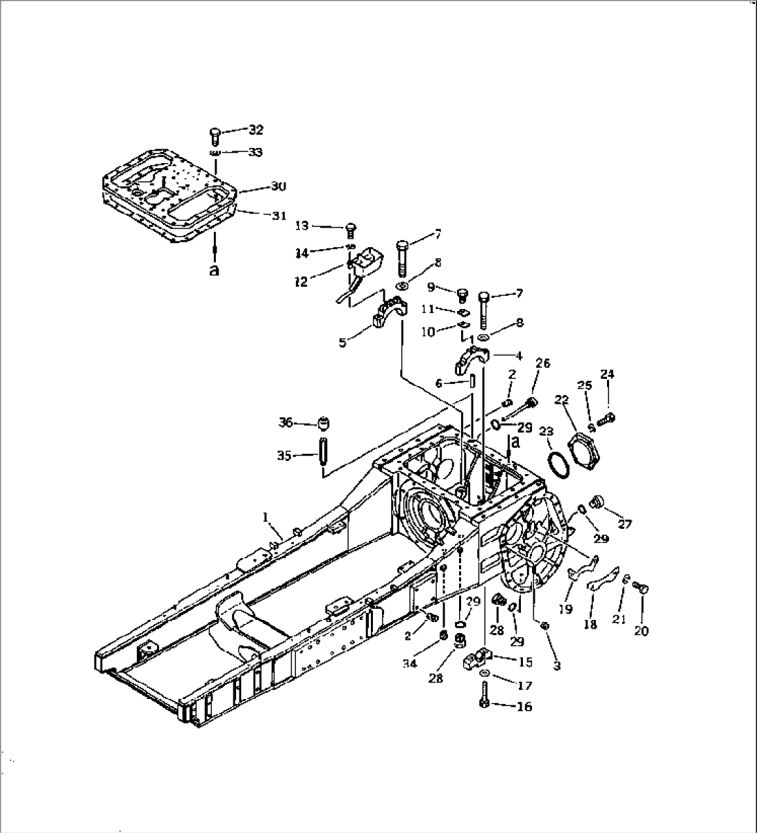 STEERING CASE AND MAIN FRAME(#81285-)