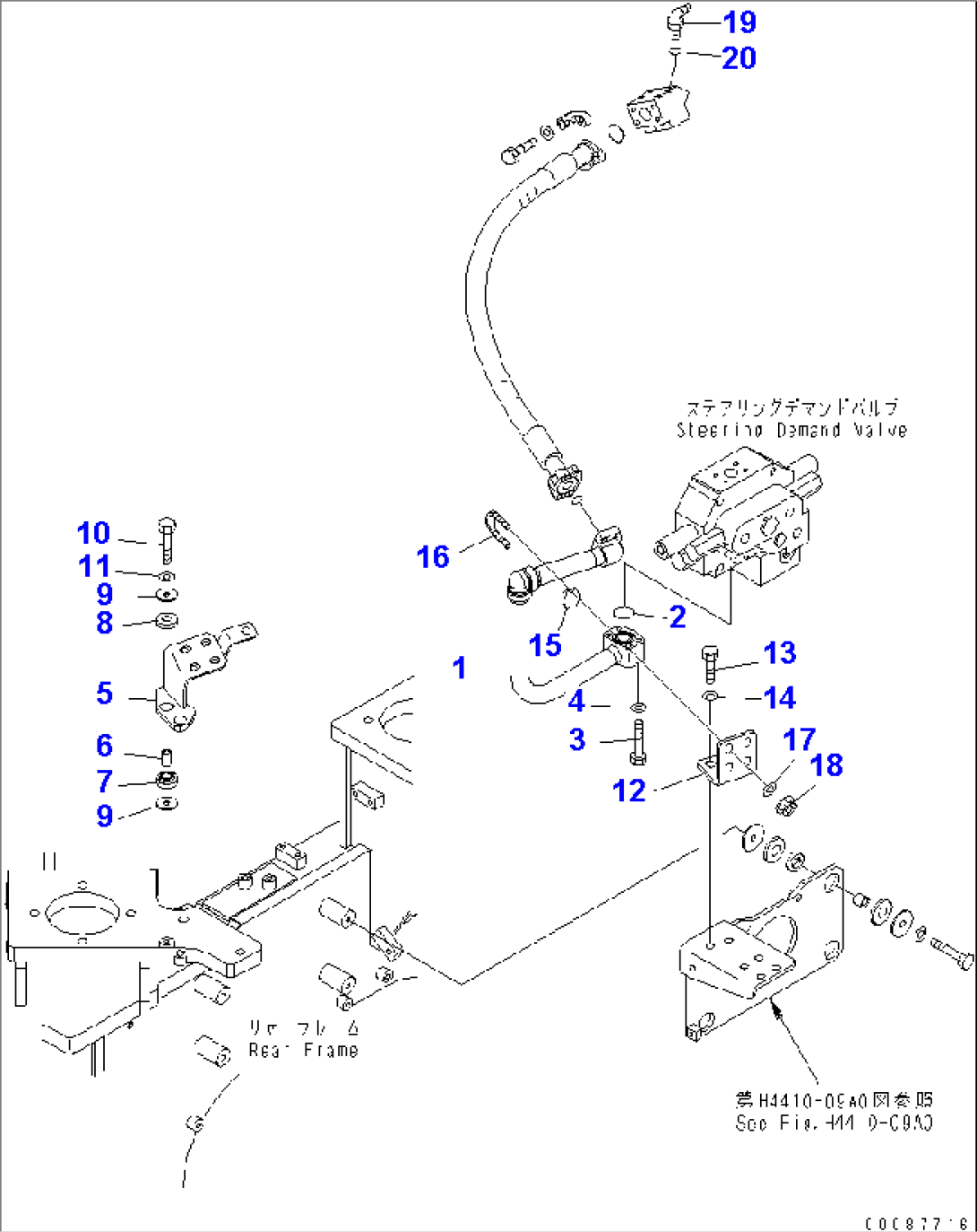 STEERING HYDRAULIC LINE (STEERING DEMAND VALVE LINE)(#55443-)