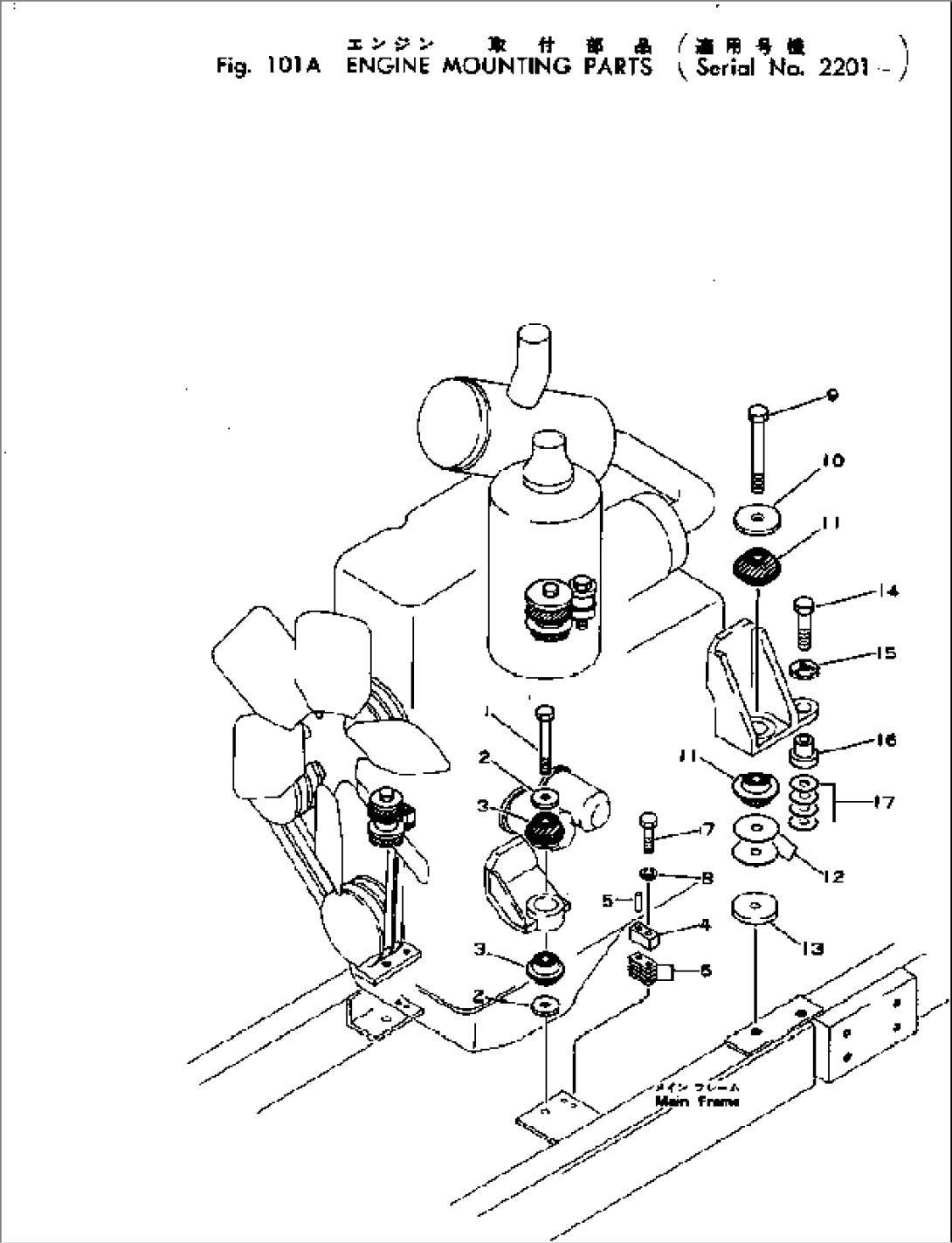 ENGINE MOUNTING PARTS(#2201-)