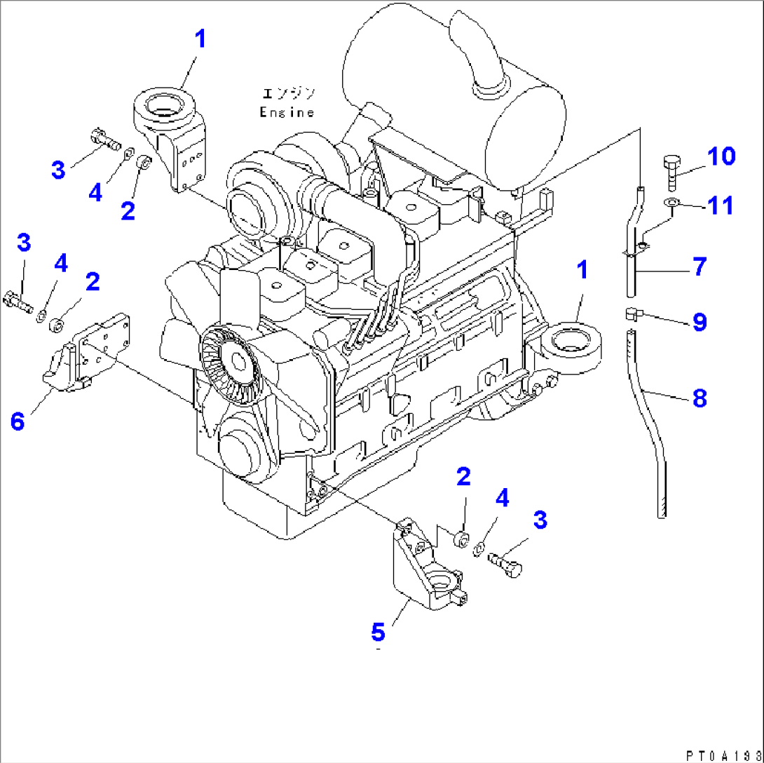 ENGINE MOUNT (BRACKET)(#1801-)