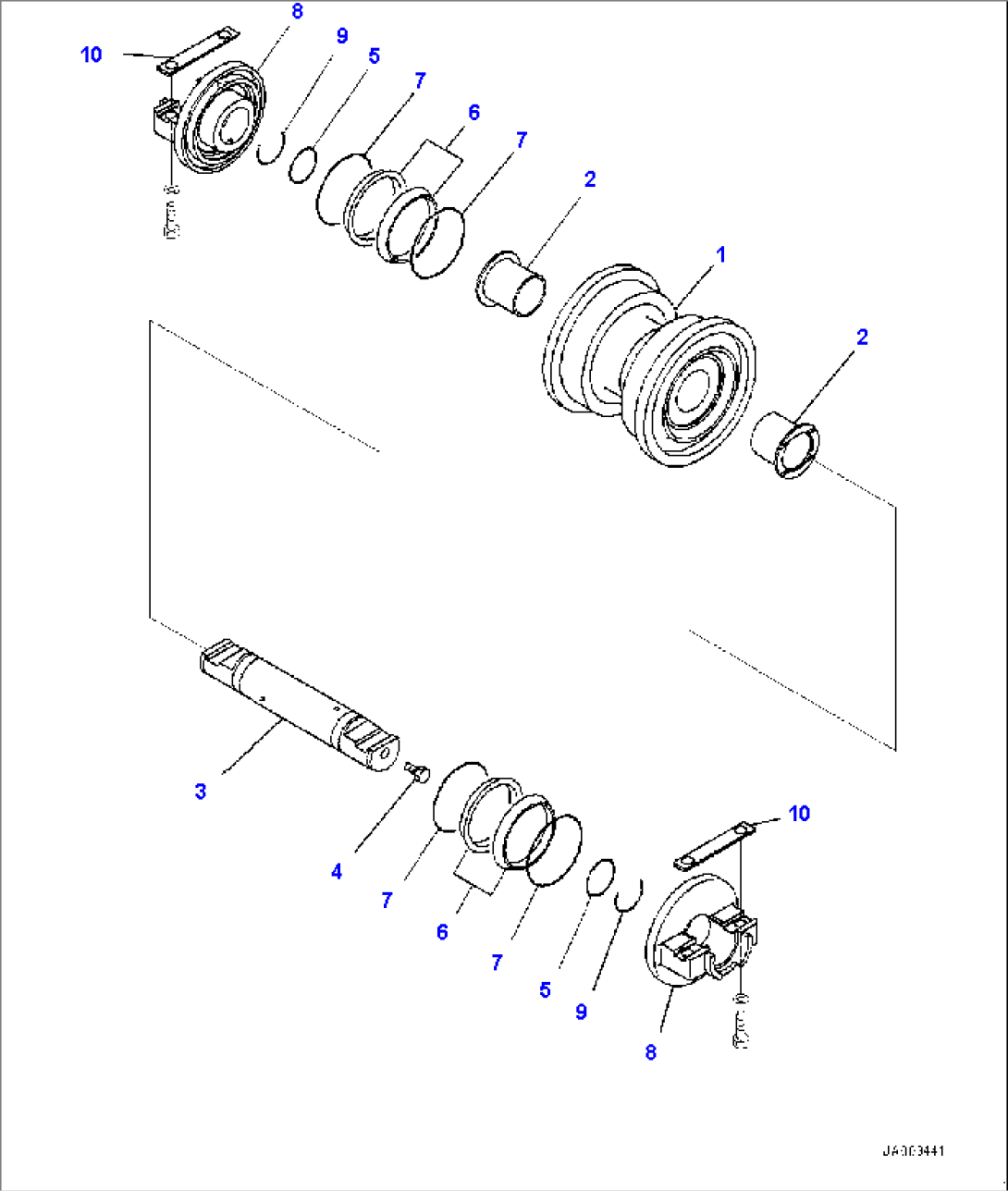 Track Roller, Single Flange (#B60001-)