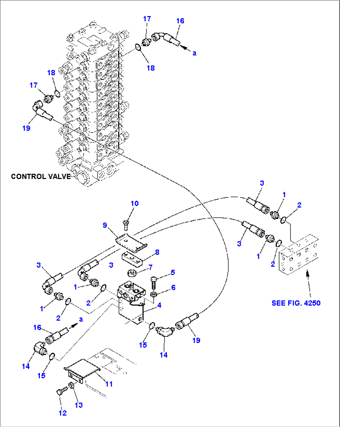 HYDRAULIC PIPING (BOOM SWING PPC VALVE LINE)