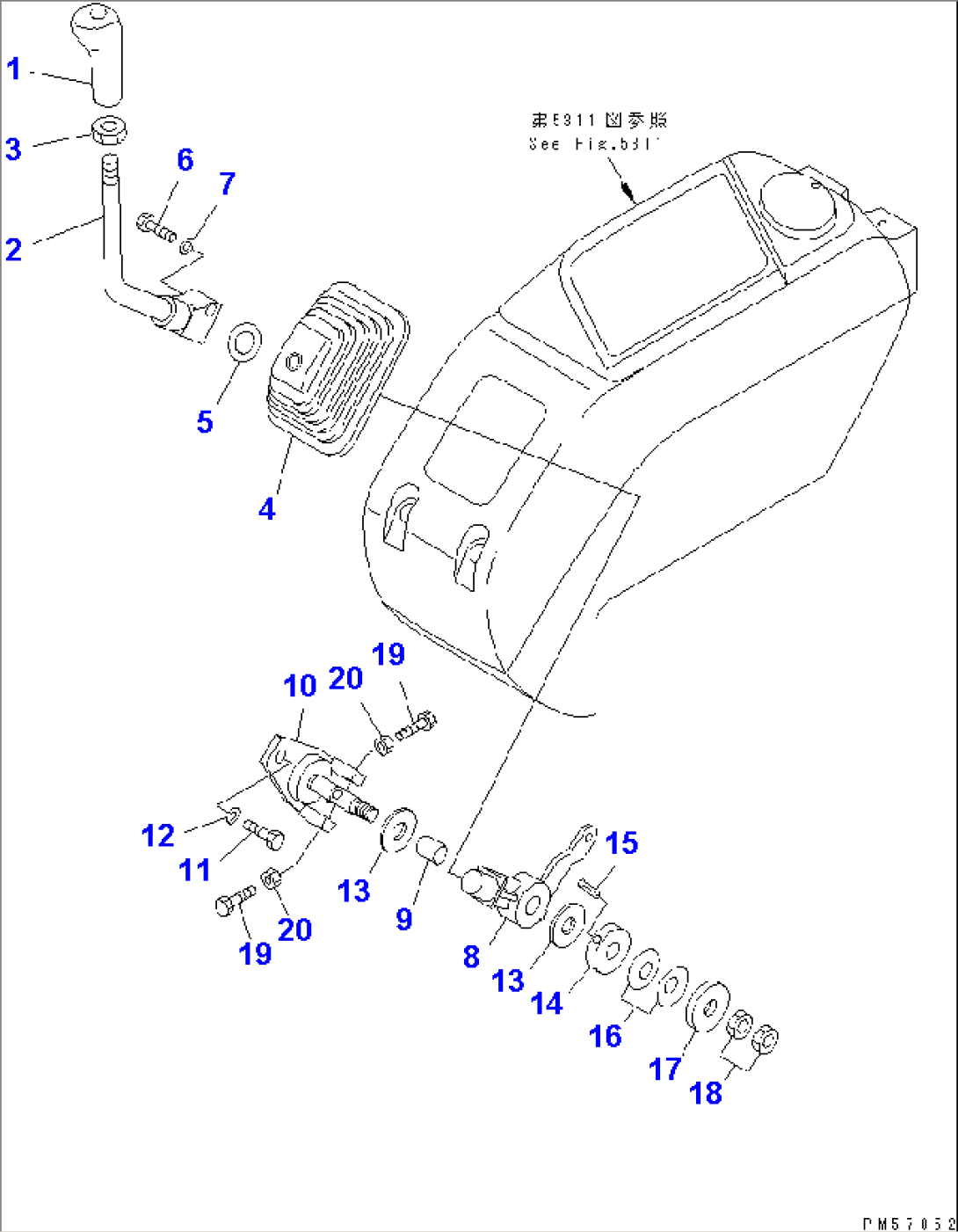 BELT CONVEYOR CONTROL LEVER