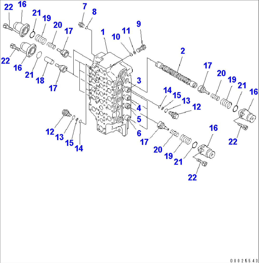 MAIN VALVE (5-SPOOL) (1/5)