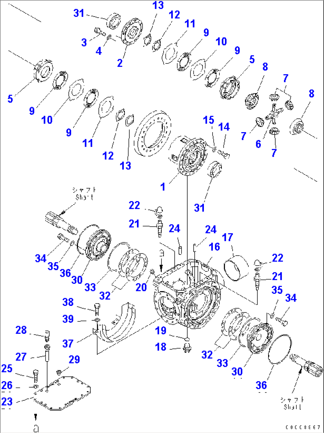 REAR AXLE (DIFFERENTIAL 2/2) (LIMITED SLIP DIFF.)