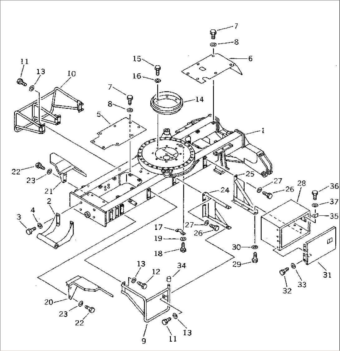 CHASSIS (1/2) (WITHOUT REAR FENDER)(#2301-)