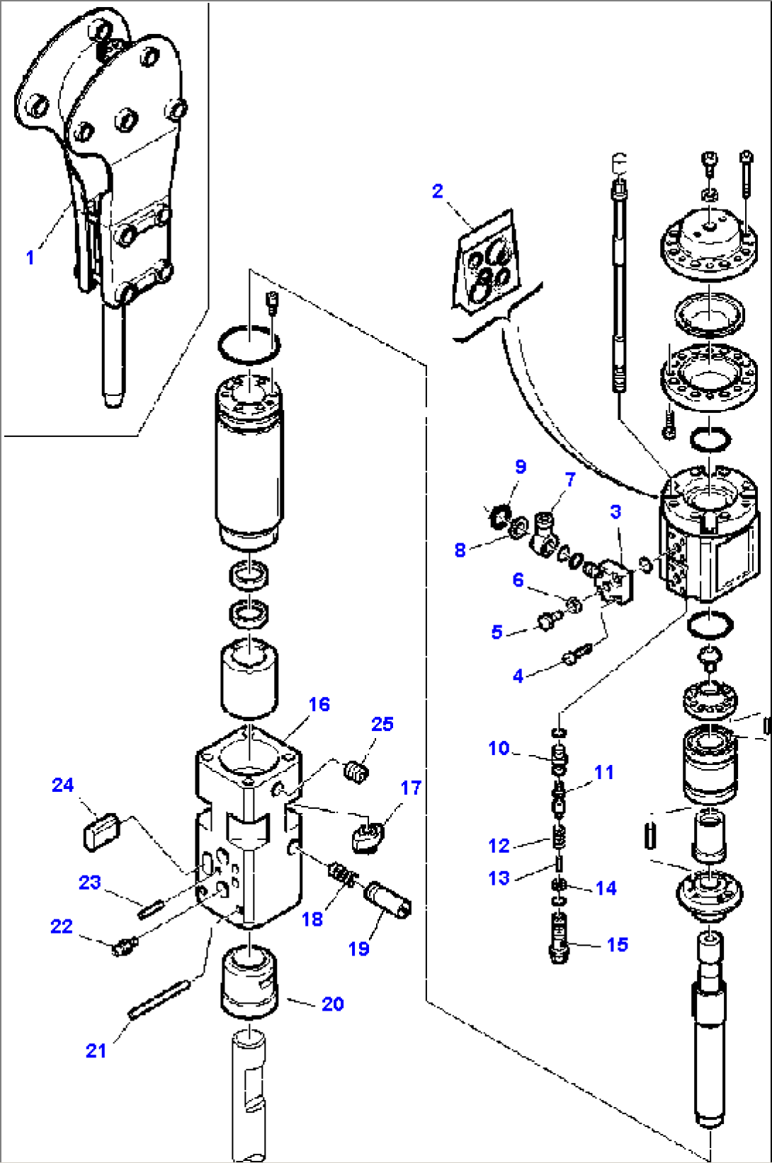 FIG. T7830-01A0 HAMMER M60 - UPPER ASSEMBLY