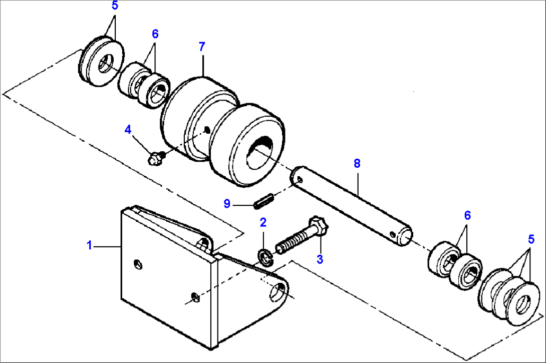 FIG. T0170-01A0 ROLLER ASSEMBLY
