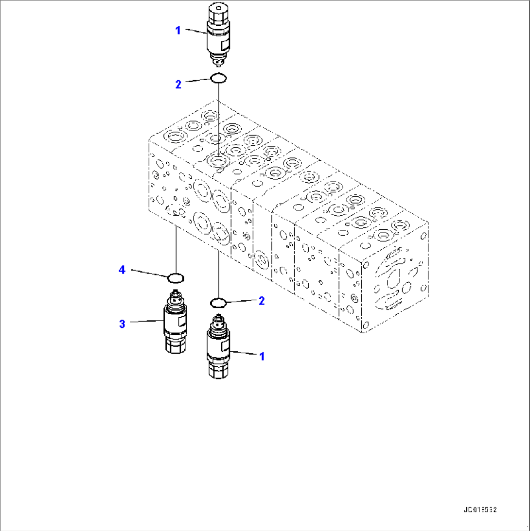 Main Control Valve, With 9 Spool Valve, Inner Parts (10/10)
