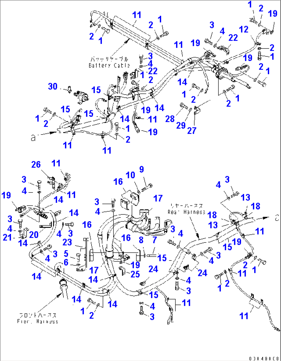 REAR HARNESS (MOUNTING PARTS)(#55001-)