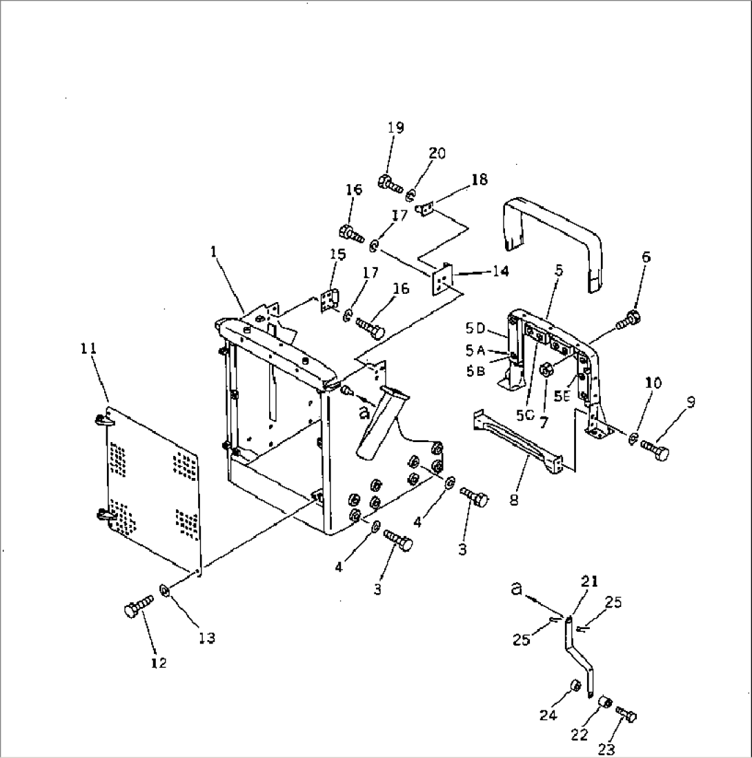 RADIATOR GUARD (NOISE SUPPRESSION SPEC. FOR EC) (D60E-8B #45672-) (D65E-8D #46890-)(#45672-)