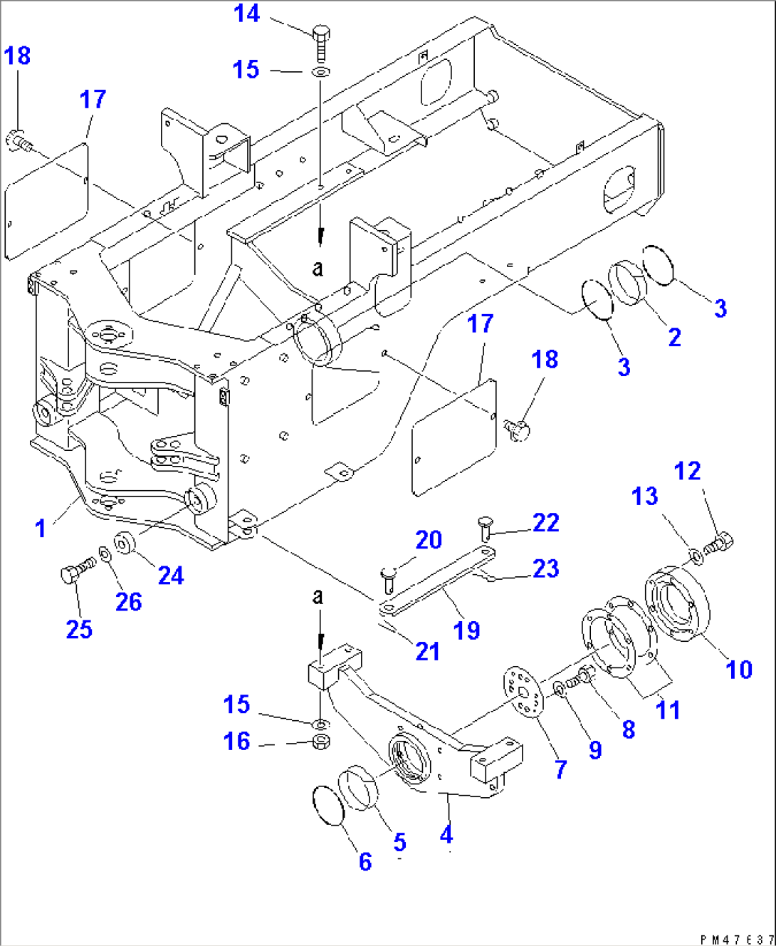 REAR FRAME (WITH MULTI COUPLER)(#60001-)