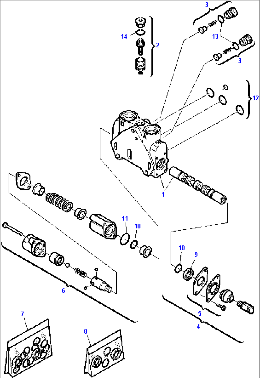 FIG. H6270-01A0 SHOVEL CONTROL VALVE - SHOVEL LIFT SECTION FOR BUCKET 4 IN 1