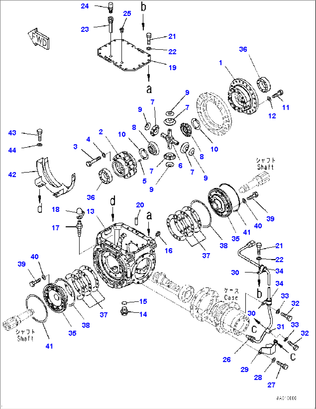 Front Axle, Differential (#85001-)