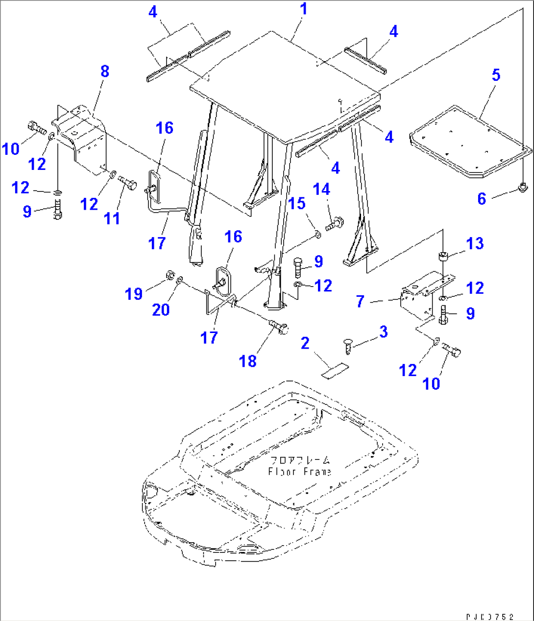 ROPS CANOPY (NORTH AMERICA SPEC.)(#21450-22999)