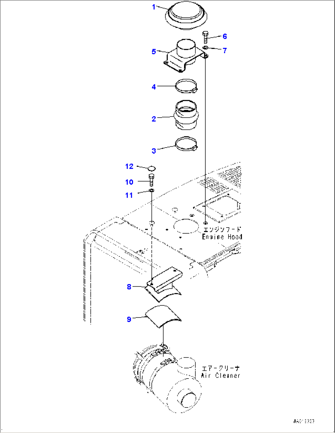 Engine Hood, Air Cleaner Related Parts (#75750-)