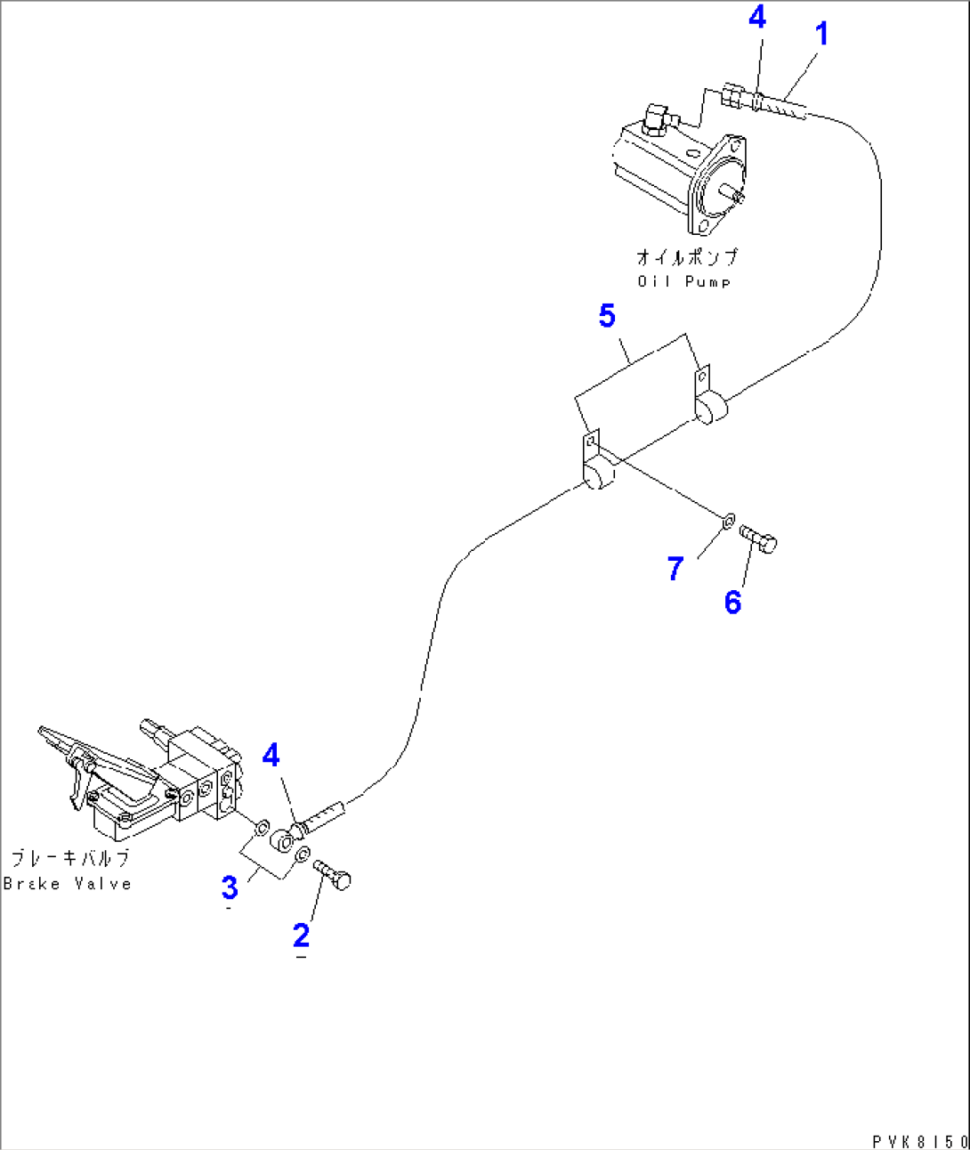 BRAKE LINE (VALVE TO PUMP) (ITALIAN SPEC.)