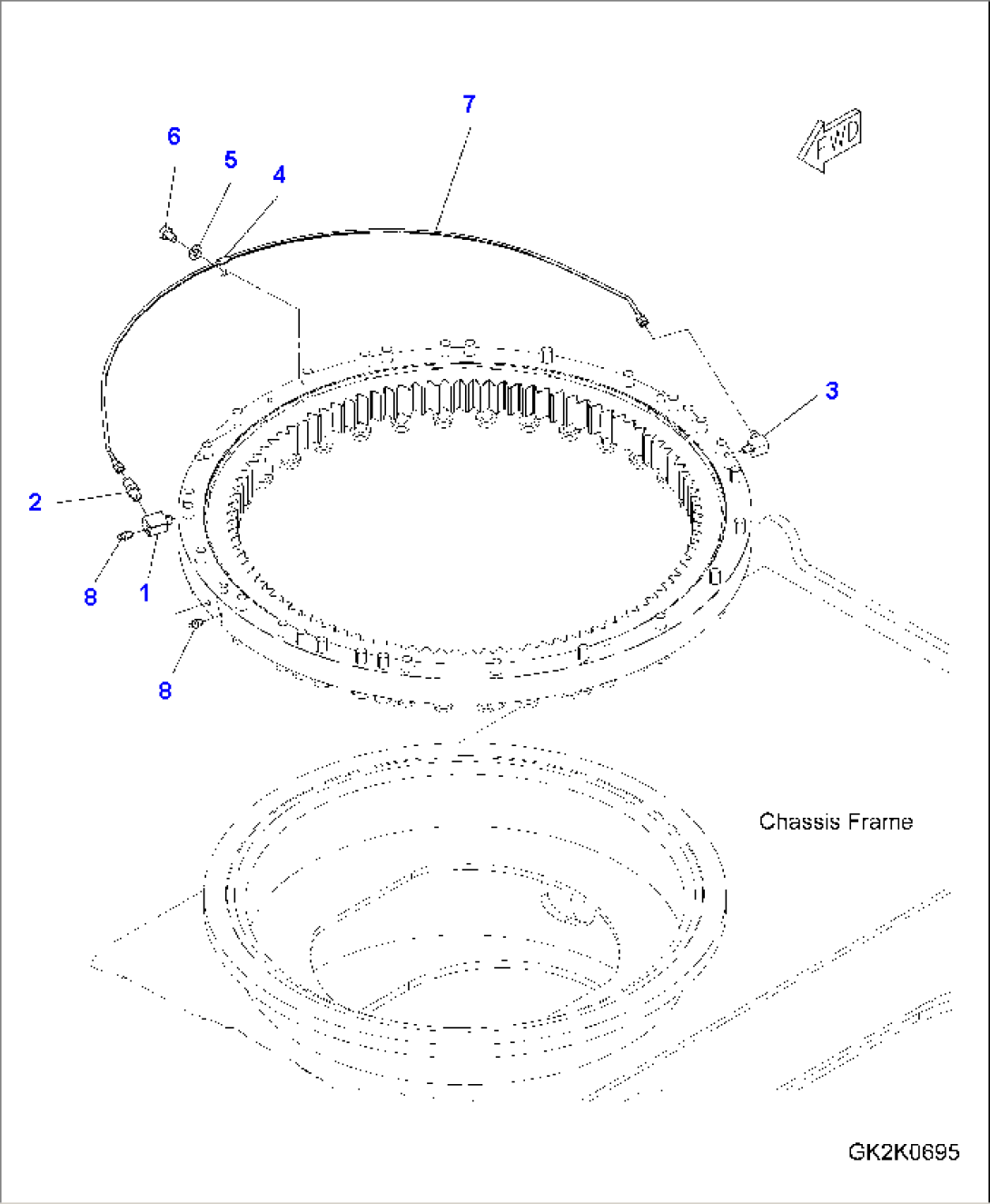 LUBRICATION REVO FRAME (WITHOUT CENTRAL LUBRICATION SYSTEM)