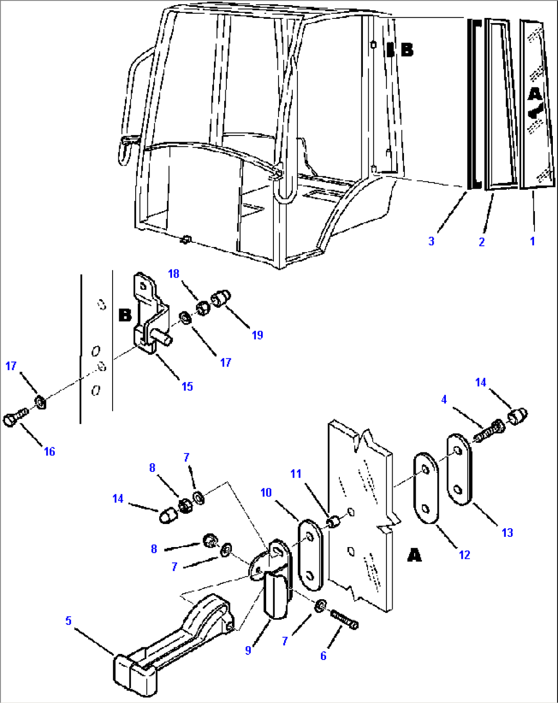 FIG. K5202-01A3 CAB - LEFT WINDOW
