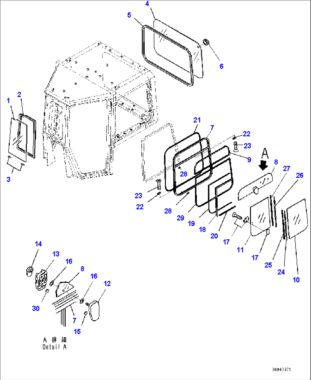 Cab, Window Sash (1/2) (#30147-)