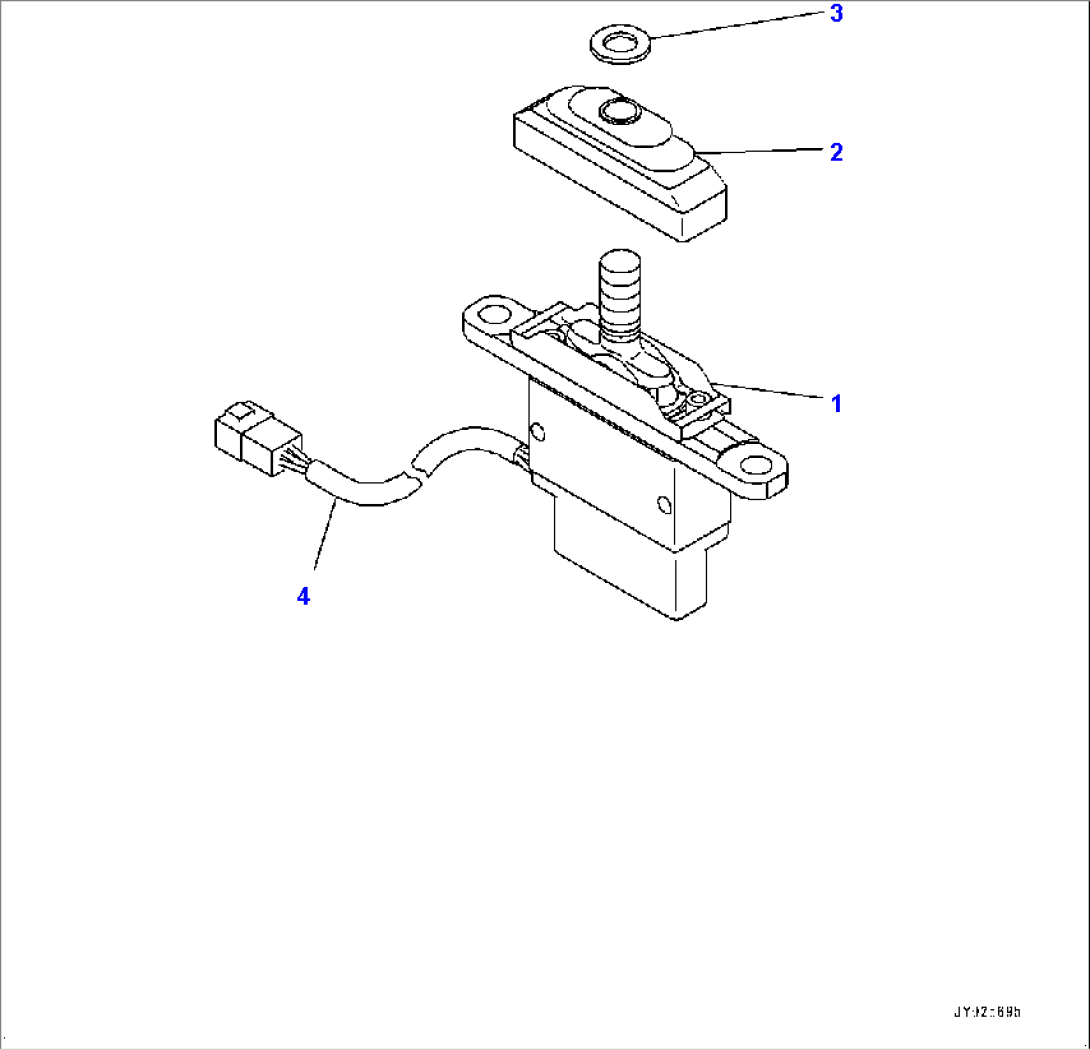 Floor Frame, Electric Lever for Basket (#1006-)