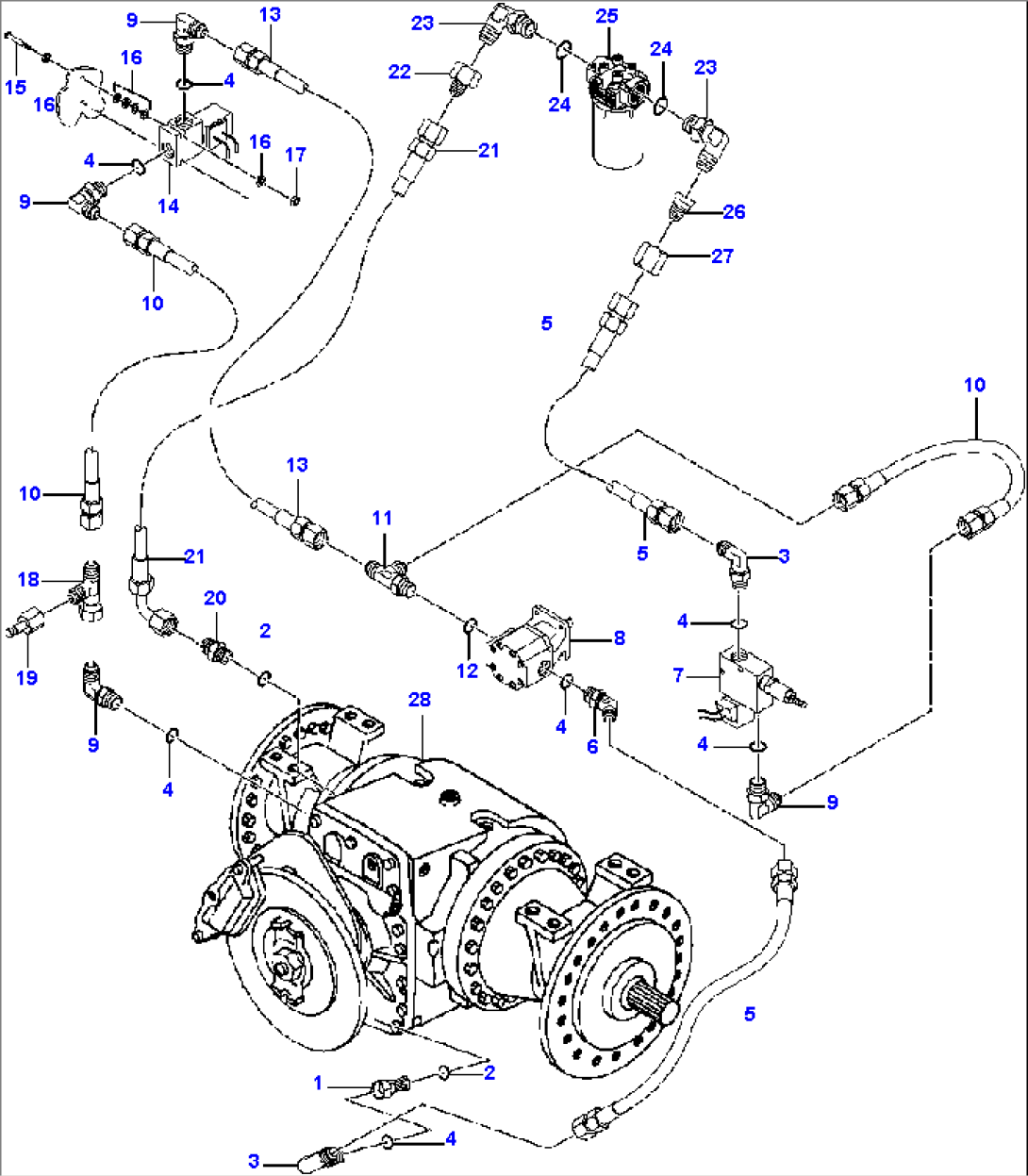 LOCK/UNLOCK DIFFERENTIAL HYDRAULIC SYSTEM