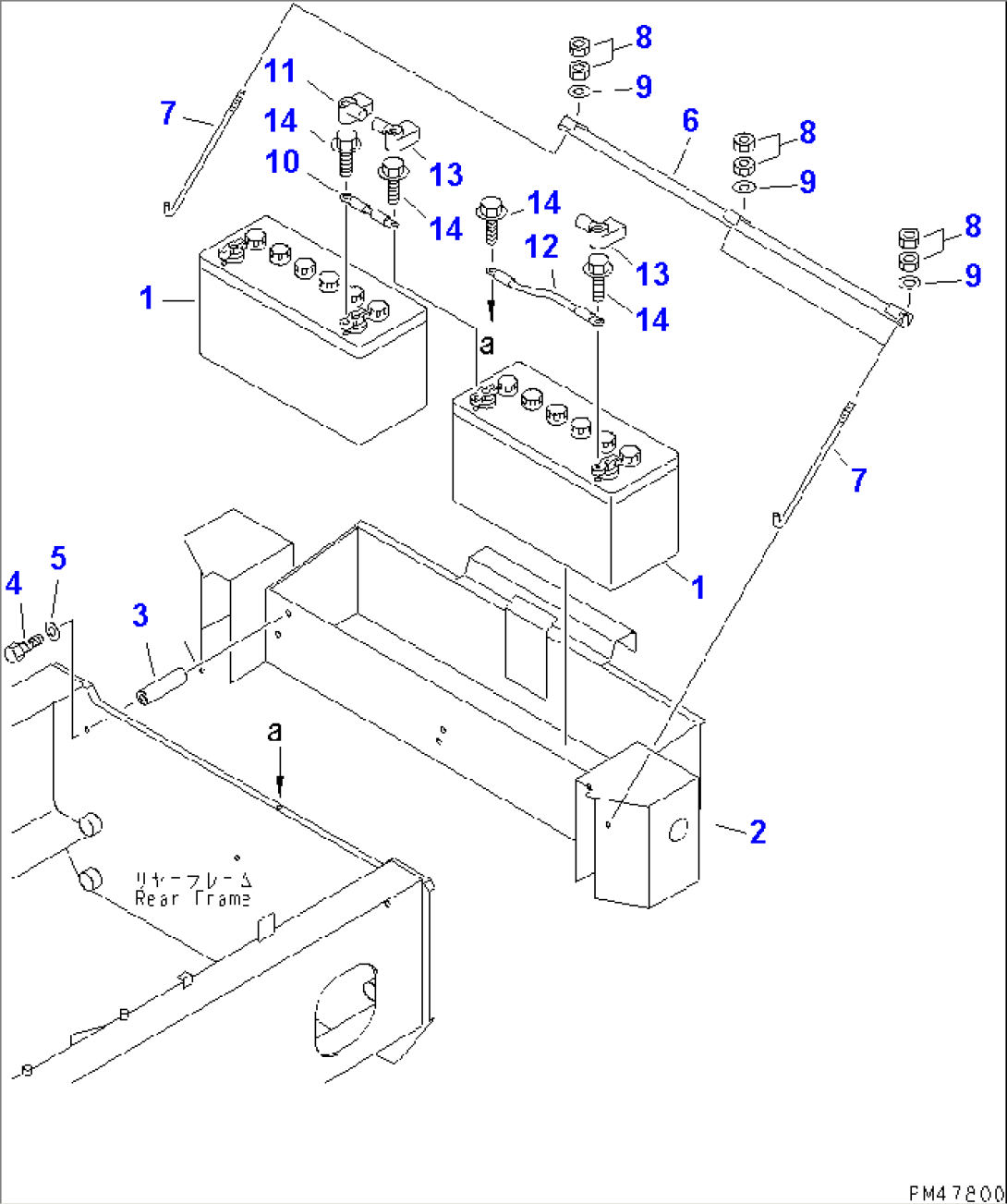 BATTERY AND BATTERY BOX(#60001-)