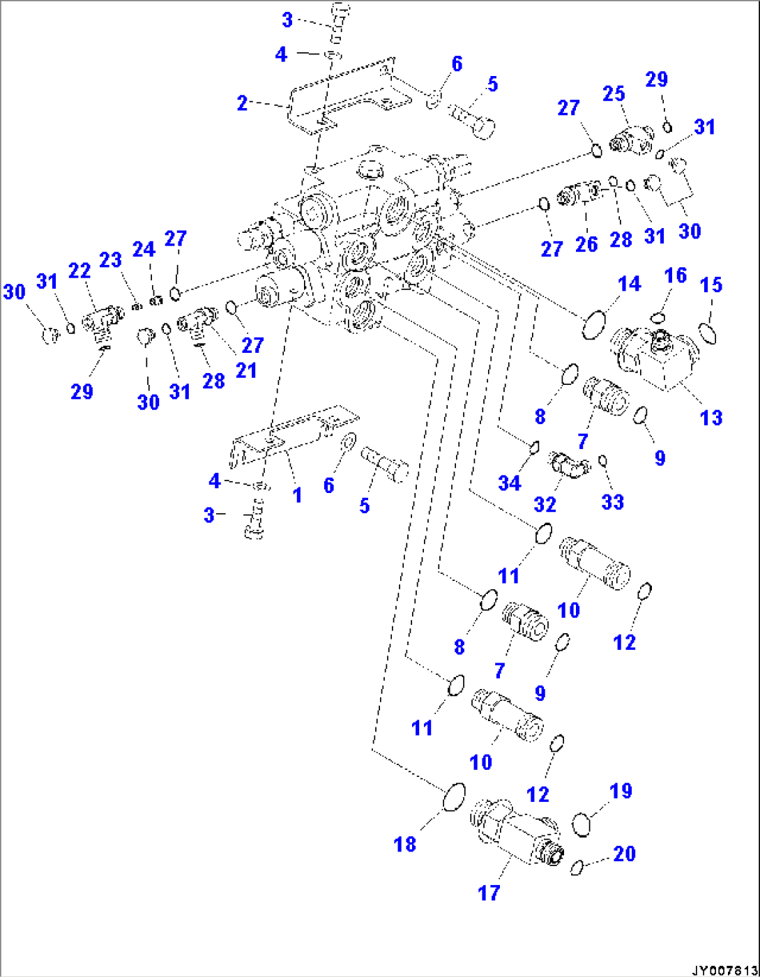 Hydraulic Control Valve, Control Valve Related Parts (#75053-76071)